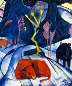 Bisonte no inverno (Bisonte vermelho) – Franz Marc Franz Marc Master Apollon