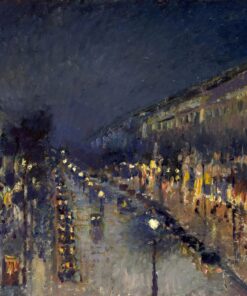 Boulevard Montmartre, Efeito da Noite – Camille Pissarro Camille Pissarro Master Apollon