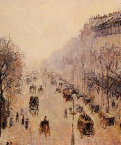 Boulevard Montmartre, manhã, luz do sol e névoa – Camille Pissarro Camille Pissarro Master Apollon
