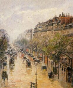 Boulevard Montmartre, chuva de primavera – Camille Pissarro Camille Pissarro Master Apollon