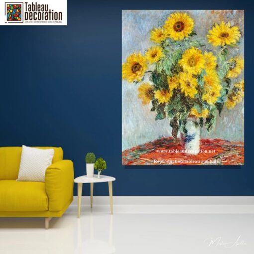 Bouquet de girassóis – Claude Monet quadro de flores Claude Monet Master Apollon 3