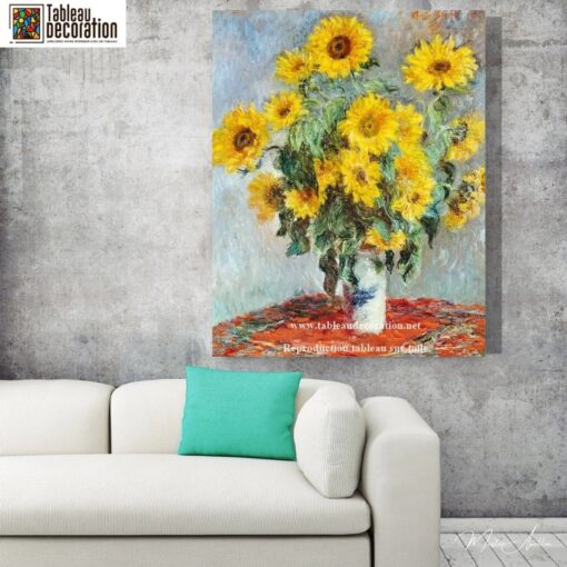 Bouquet de girassóis – Claude Monet quadro de flores Claude Monet Master Apollon 4