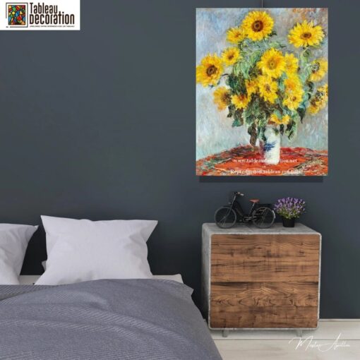 Bouquet de girassóis – Claude Monet quadro de flores Claude Monet Master Apollon 7