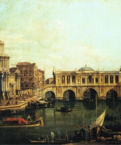 Capriccio do Grande Canal com uma ponte imaginária do Rialto e outros edifícios – Giovanni Antonio Canal Giovanni Antonio Canal Master Apollon