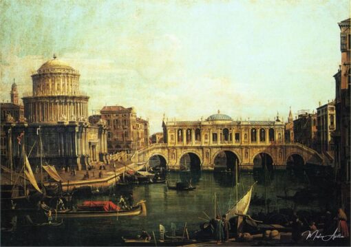 Capriccio do Grande Canal com uma ponte imaginária do Rialto e outros edifícios – Giovanni Antonio Canal Giovanni Antonio Canal Master Apollon 2