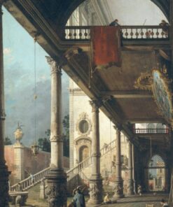 Capriccio: Uma colunata abrindo para o pátio de um palácio 1765 – Giovanni Antonio Canal Giovanni Antonio Canal Master Apollon