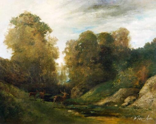 Cervo à Beira do Rio – Gustave Courbet Gustave Courbet Master Apollon