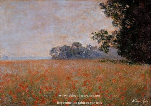 Campo de aveia com papoulas – Pintura de Monet Claude Monet Master Apollon