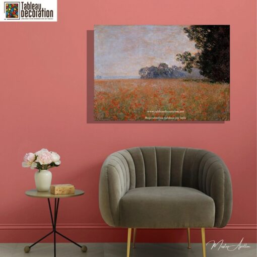 Campo de aveia com papoulas – Pintura de Monet Claude Monet Master Apollon 5