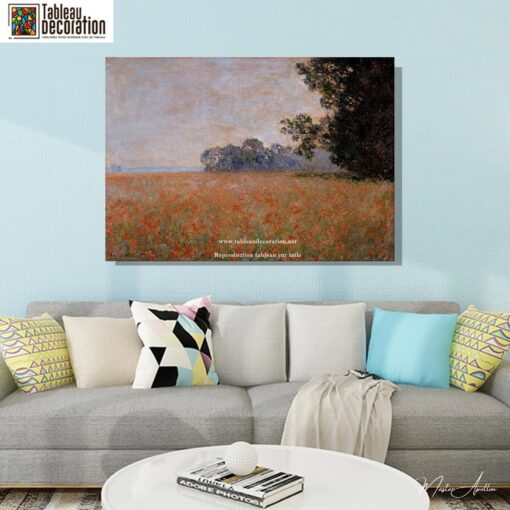 Campo de aveia com papoulas – Pintura de Monet Claude Monet Master Apollon 6