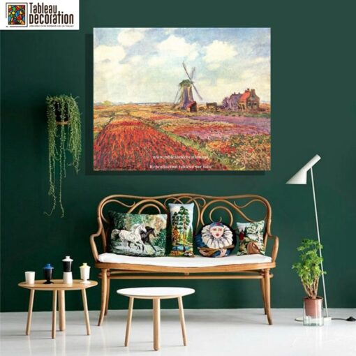 Campos de tulipas na Holanda – Quadro de Monet Claude Monet Master Apollon 5