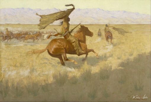 Mudança de Proprietário (O Stampede; Os Ladrões de Cavalos) – Frederic Remington Frederic Remington Master Apollon