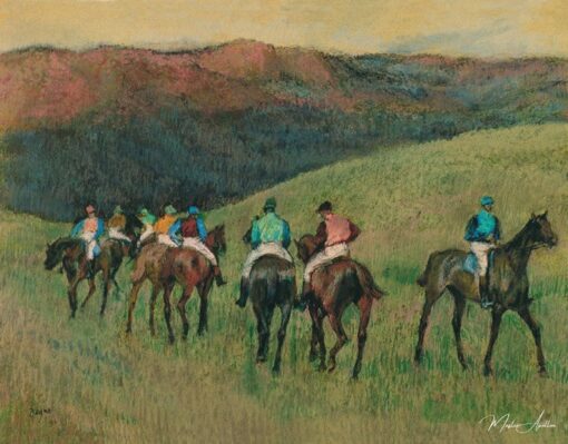 Cavalos de corrida em uma paisagem – Edgar Degas Edgar Degas Master Apollon 2
