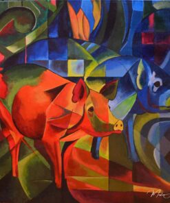 Cochons vermelhos e azuis – Franz Marc Franz Marc Master Apollon