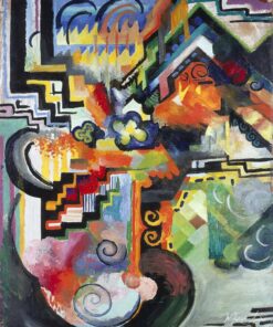 Composição colorida (Homenagem a Bach) – August Macke August Macke Master Apollon