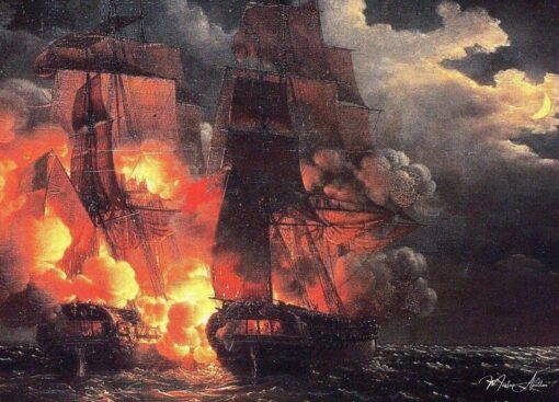 Combate naval em vista das ilhas Loz 7 de fevereiro de 1813 – Louis Philippe Crepin Louis-Philippe Crépin Master Apollon