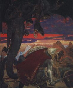 Combater Dobrynya Nikitich com a serpente de sete cabeças Hydra – Viktor Vasnetsov Viktor Vasnetsov Master Apollon