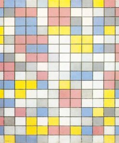 Composição da grade 9 composições do tabuleiro cores vivas – Mondrian Piet Mondrian Master Apollon