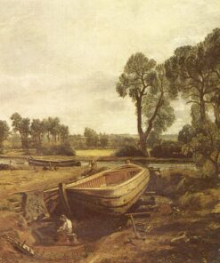 Construção de barcos perto do moinho de Flatford, 1815 – John Constable John Constable Master Apollon