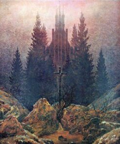 Cruz e catedral na montanha – Caspar David Friedrich Caspar David Friedrich Master Apollon