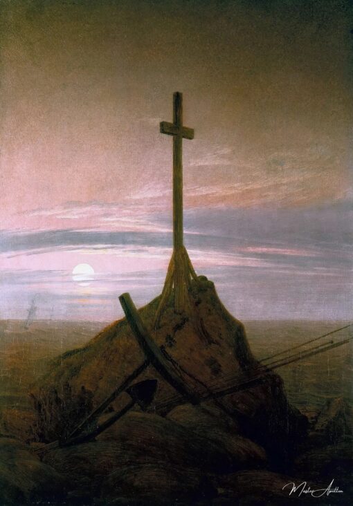 Cruz sobre a Baía do Mar Báltico – Caspar David Friedrich Caspar David Friedrich Master Apollon