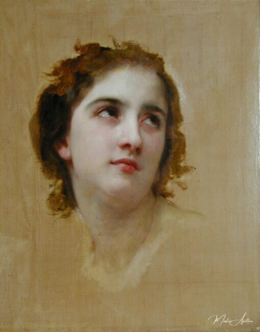 Croquis de uma jovem mulher – William Bouguereau William Bouguereau Master Apollon