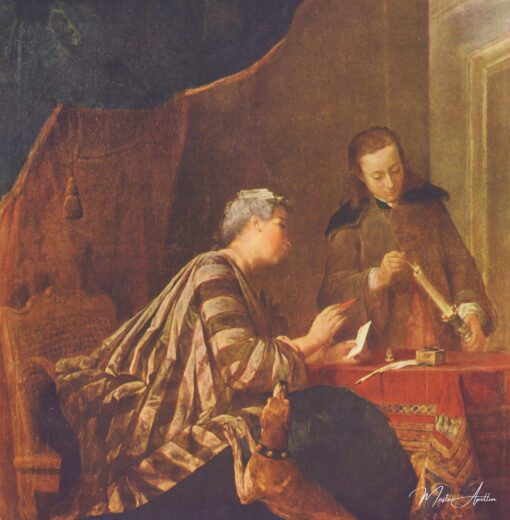Dama selando uma carta – Jean Siméon Chardin Jean Siméon Chardin Master Apollon
