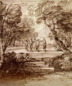 Dançarinos com músicos em uma clareira arborizada – Thomas Gainsborough Thomas Gainsborough Master Apollon