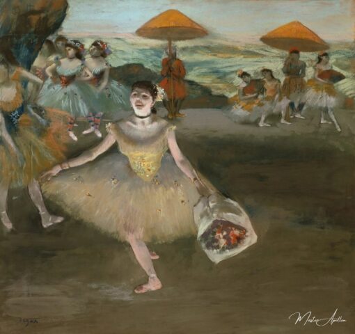 Dançarina com buquê, saudando no palco – Edgar Degas Edgar Degas Master Apollon 2