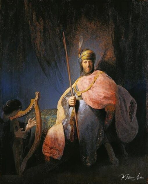 David tocando harpa diante de Saul – Rembrandt van Rijn Rembrandt van Rijn Master Apollon 2