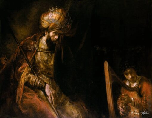 David toca harpa diante de Saul – Rembrandt van Rijn Rembrandt van Rijn Master Apollon 2