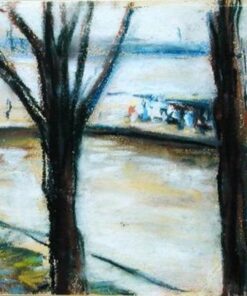 Desembarque na Uhlenhorster Fahrhaus no outono, 1909 – Max Liebermann Max Liebermann Master Apollon
