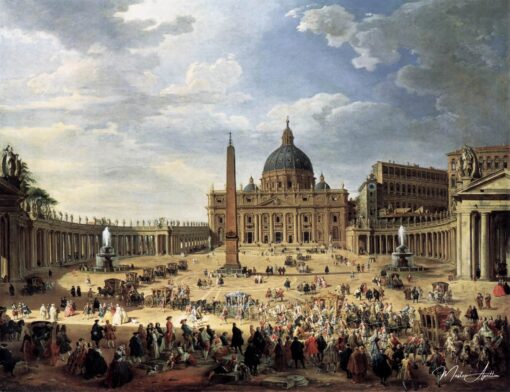 Partida do duque de Choiseul da praça de São Pedro – Giovanni Paolo Panini Giovanni Paolo Panini Master Apollon