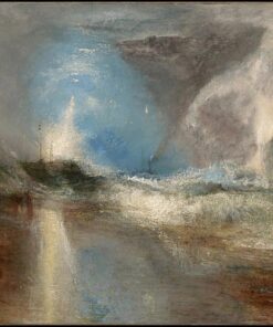 Des foguetes e fogos azuis para avisar os barcos a vapor dos bancos de areia – William Turner William Turner Master Apollon