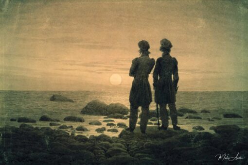 Dois homens para o crepúsculo no mar – Caspar David Friedrich Caspar David Friedrich Master Apollon 2