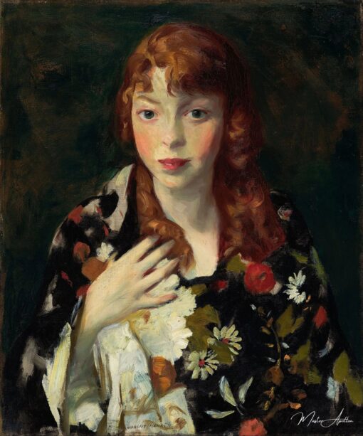 Edna Smith em uma embalagem japonesa – Robert Henri Robert Henri Master Apollon
