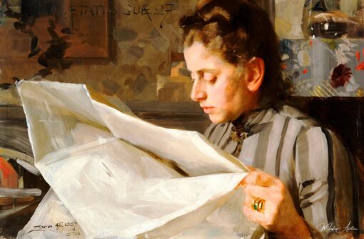 Emma Zorn lendo, 1887 – Anders Zorn Anders Zorn Master Apollon