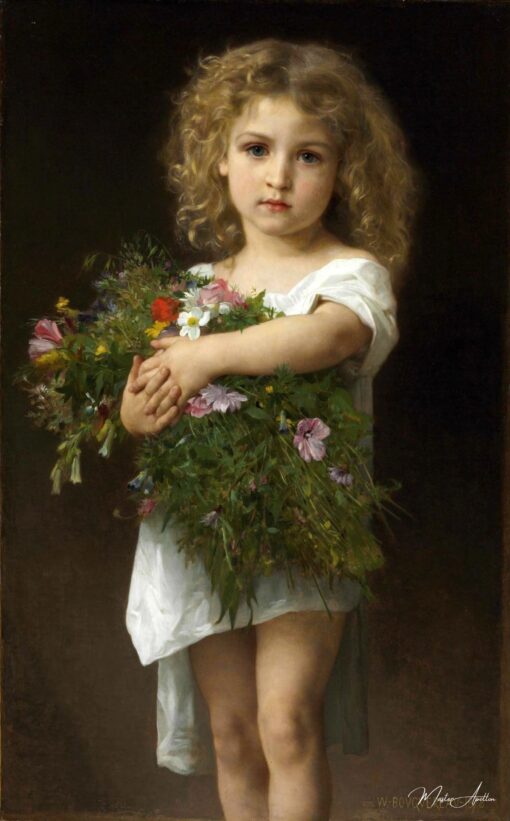 Criança segurando flores – William Bouguereau William Bouguereau Master Apollon