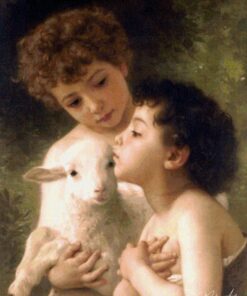 Crianças com cordeiro – William Bouguereau William Bouguereau Master Apollon