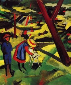 Crianças com a cabra na floresta – August Macke August Macke Master Apollon