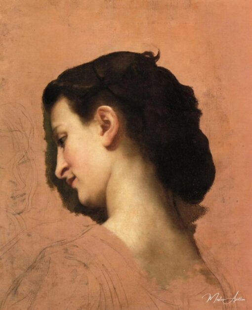 Estudo da cabeça de uma jovem – William Bouguereau William Bouguereau Master Apollon