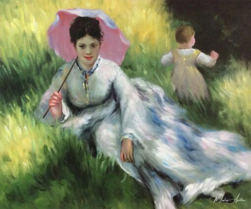 Mulher com sombrinha e criança – Pierre-Auguste Renoir Pierre-Auguste Renoir Master Apollon 2