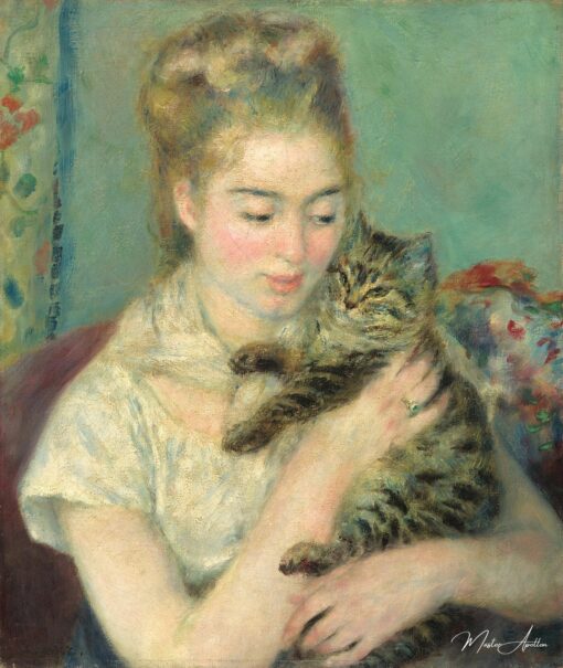 Mulher com Gato – Pierre-Auguste Renoir Pierre-Auguste Renoir Master Apollon 2