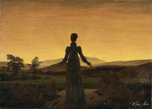 Mulher diante do pôr do sol – Caspar David Friedrich Caspar David Friedrich Master Apollon