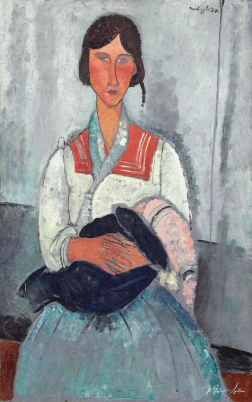 Mulher cigana com um bebê – Amedeo Modigliani Amedeo Modigliani Master Apollon 2
