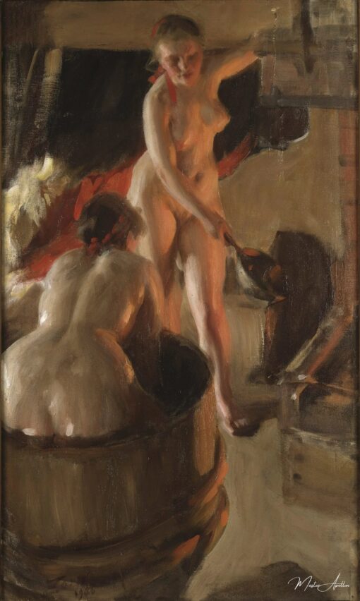 Meninas de Dalécarlie no banho, 1906 – Anders Zorn Anders Zorn Master Apollon