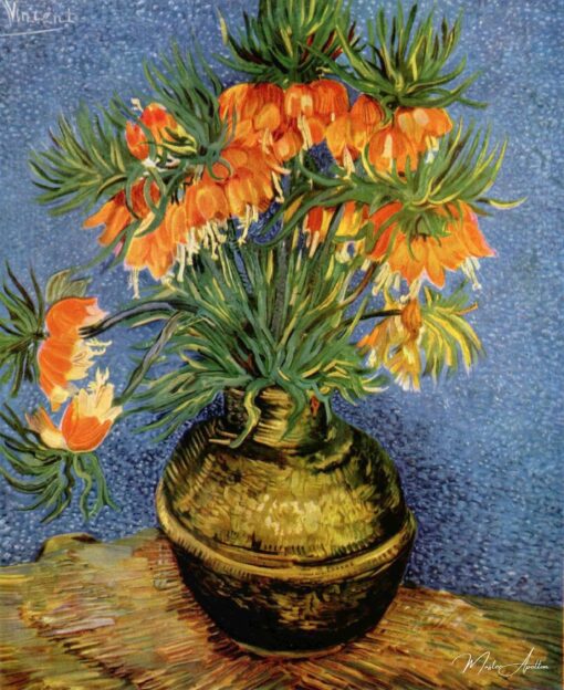 Fritilárias, coroa imperial em um vaso de cobre – Van Gogh Vincent Van Gogh Master Apollon