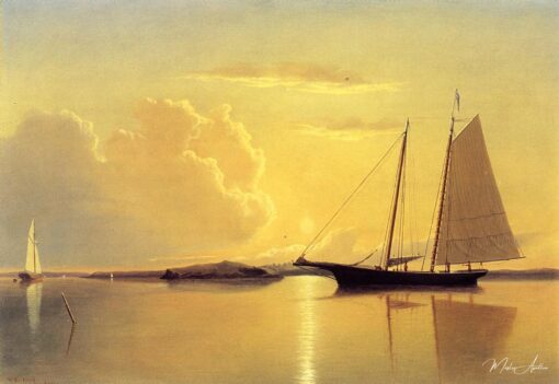 Goélette no porto de Fairhaven, nascer do sol, 1859 – William Bradford William Bradford Master Apollon