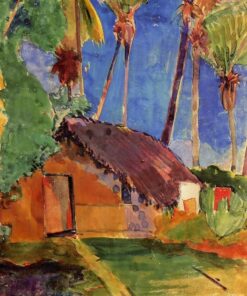 Cabana de palha sob os palmeiras – Paul Gauguin Paul Gauguin Master Apollon