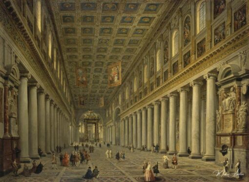Interior da basílica de Santa Maria Maior em Roma – Giovanni Paolo Panini Giovanni Paolo Panini Master Apollon